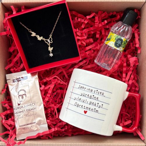 Kelebekli Öğretmen Temalı Hediye Kutusu v2 - Görsel 2