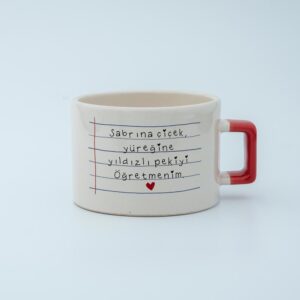 Öğretmen Temalı İsimli Fincan