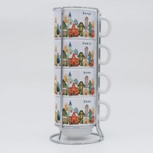 Kış Manzarası İsimli Standlı Fincan Seti v1