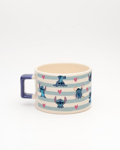 Lacivert kulplu Stitch İsimli Fincan v2, arka yüz