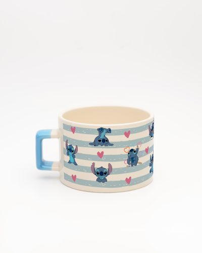 Mavi kulplu Stitch İsimli Fincan v2, arka yüz