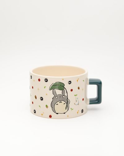 Koyu Yeşil kulplu Totoro Temalı İsimli Fincan, ön yüz