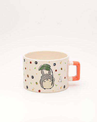 Turuncu kulplu Totoro Temalı İsimli Fincan, ön yüz