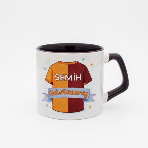 Sarı Kırmızı Forma İsimli Moka Kupa - Görsel 6