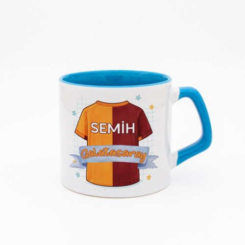 Sarı Kırmızı Forma İsimli Moka Kupa - Görsel 5