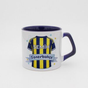 Sarı Lacivert Forma İsimli Moka Kupa