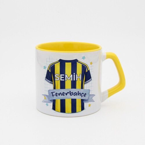 Sarı Lacivert Forma İsimli Moka Kupa - Görsel 2