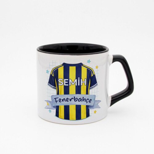 Sarı Lacivert Forma İsimli Moka Kupa - Görsel 4