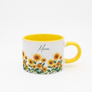 Ayçiçekli İsimli Sweet Fincan