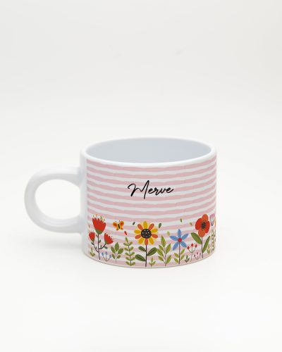 Beyaz Bahar Temalı İsimli Sweet Fincan, arka yüz