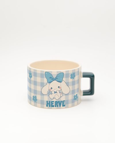 Koyu Yeşil kulplu Cinnamoroll İsimli Karekulp Fincan, ön yüz