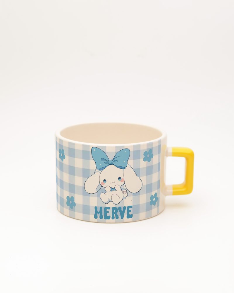 Sarı kulplu Cinnamoroll İsimli Karekulp Fincan, ön yüz