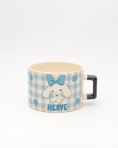Siyah kulplu Cinnamoroll İsimli Karekulp Fincan, ön yüz