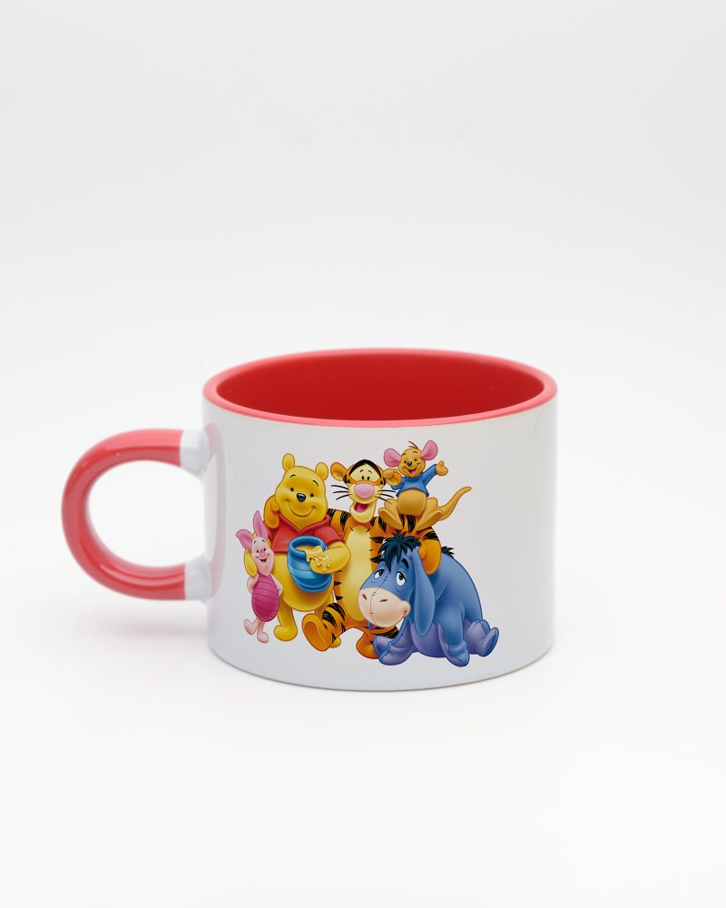Kırmızı kulplu ve içi kırmızı Eeyore İsimli Sweet Fincan, arka yüz