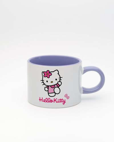 Lila kulplu ve içi lila Hello Kitty İsimli Sweet Fincan, ön yüz