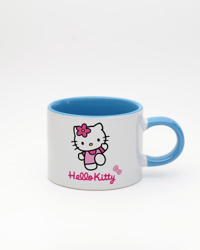 Mavi kulplu ve içi mavi Hello Kitty İsimli Sweet Fincan, ön yüz