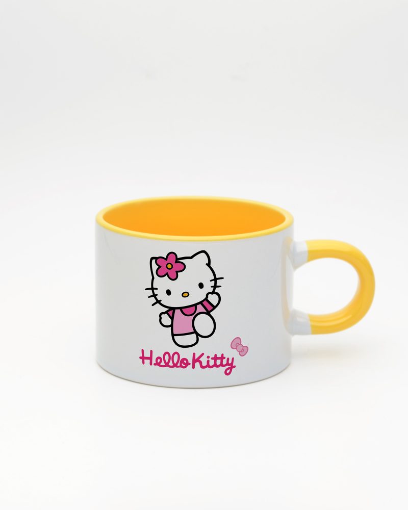 Sarı kulplu ve içi sarı Hello Kitty İsimli Sweet Fincan, ön yüz