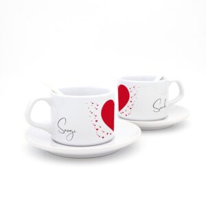 Kalpli İkili Kaşıklı Fincan Seti