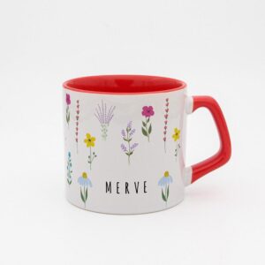 Karışık Çiçekli İsimli Moka Kupa