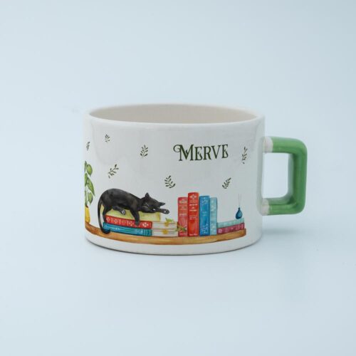 Kitaplık İsimli Karekulp Fincan - Görsel 1