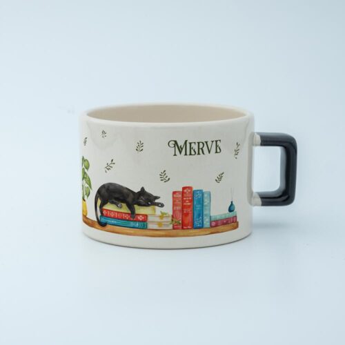 Kitaplık İsimli Karekulp Fincan - Görsel 9