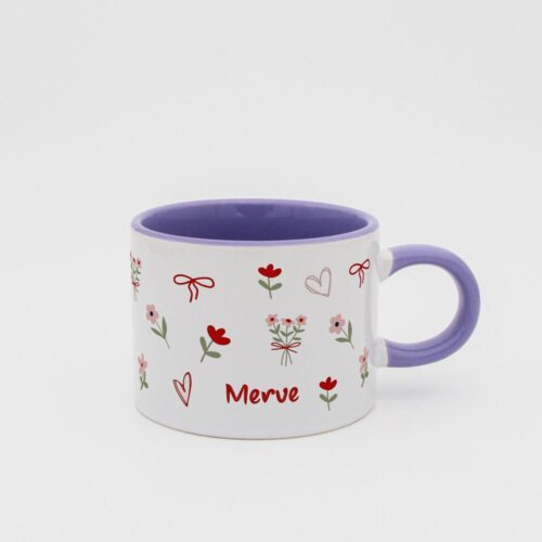 Pembe Çiçekli İsimli Sweet Fincan - Görsel 2