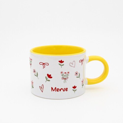 Pembe Çiçekli İsimli Sweet Fincan - Görsel 5