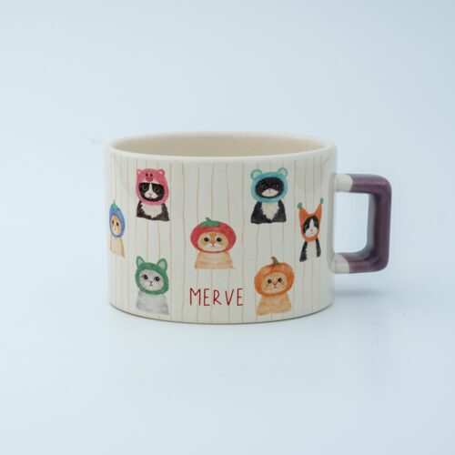 Şapkalı Kediler İsimli Fincan - Görsel 7