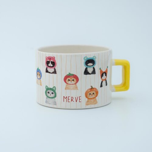 Şapkalı Kediler İsimli Fincan - Görsel 1