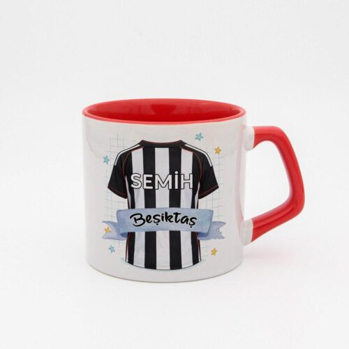 Siyah Beyaz Forma İsimli Moka Kupa - Görsel 3