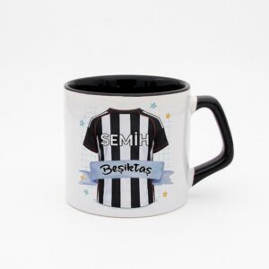 Siyah Beyaz Forma İsimli Moka Kupa