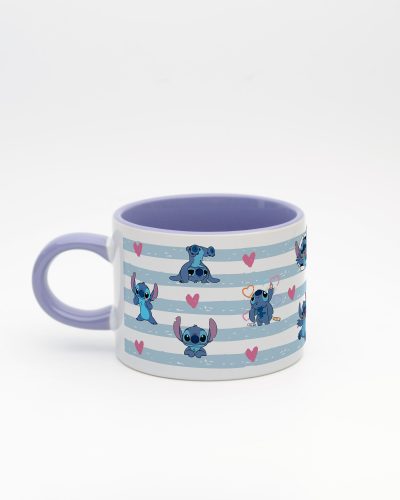 Lila kulplu ve içi lila Stitch İsimli Sweet Fincan v2, arka yüz
