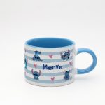 Mavi kulplu ve içi mavi Stitch İsimli Sweet Fincan v2, ön yüz