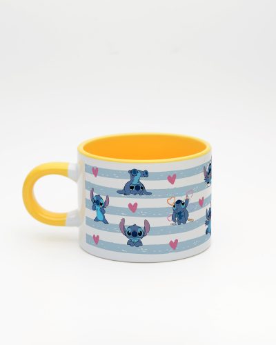 Sarı kulplu ve içi sarı Stitch İsimli Sweet Fincan v2, arka yüz