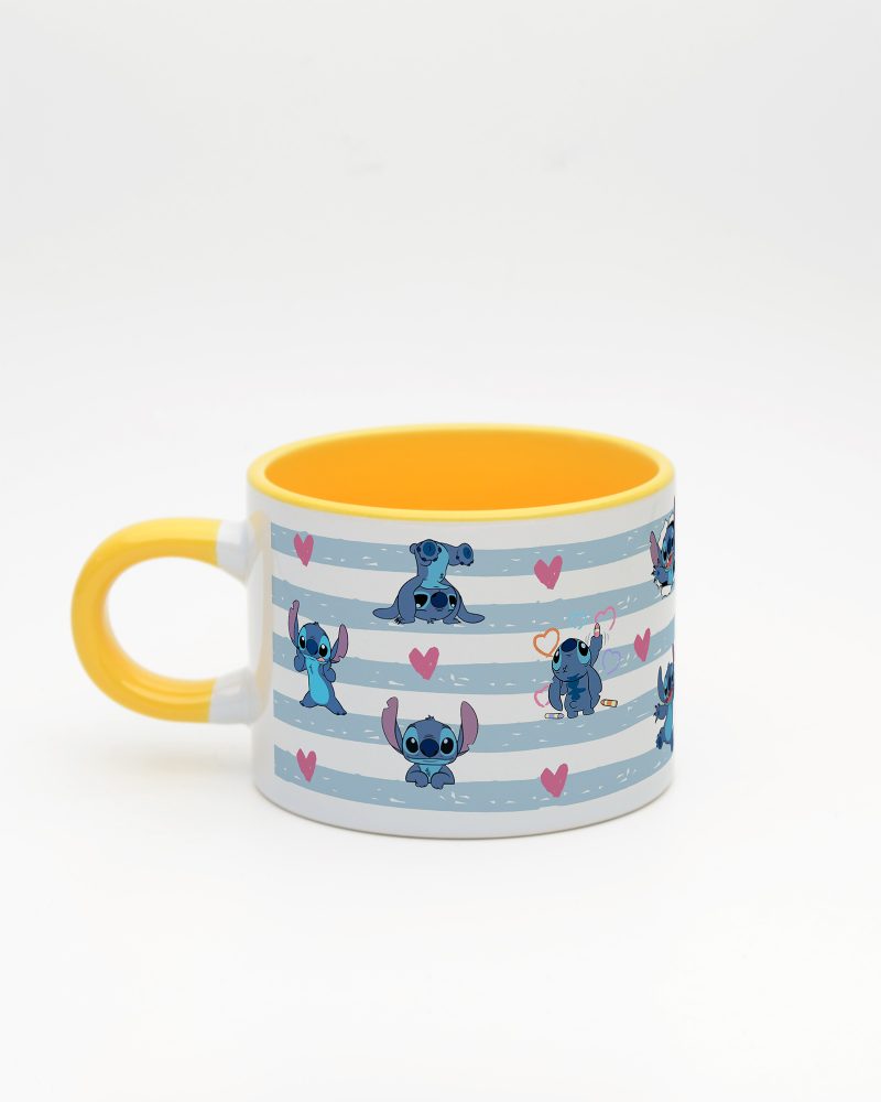 Sarı kulplu ve içi sarı Stitch İsimli Sweet Fincan v2, arka yüz