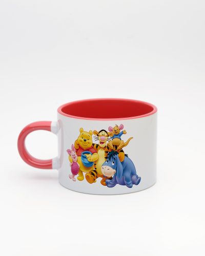Kırmızı kulplu ve içi kırmızı Winnie İsimli Sweet Fincan, arka yüz