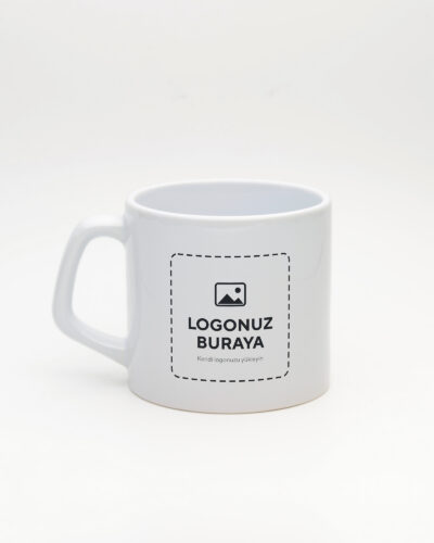 Logolu Moka Kupa beyaz