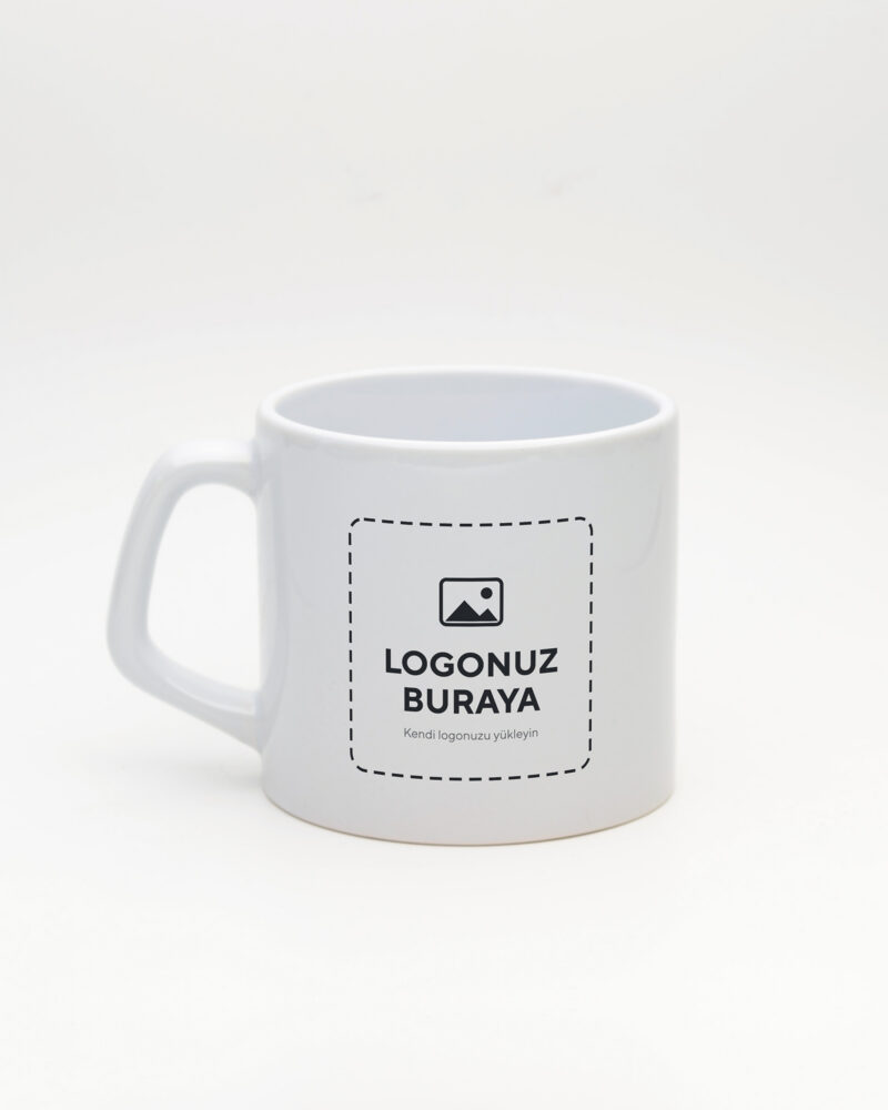 Logolu Moka Kupa beyaz