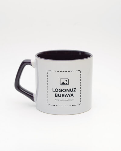 Logolu Moka Kupa koyu mor