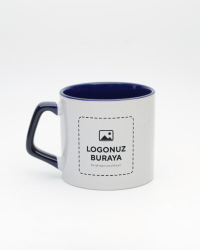 Logolu Moka Kupa lacivert