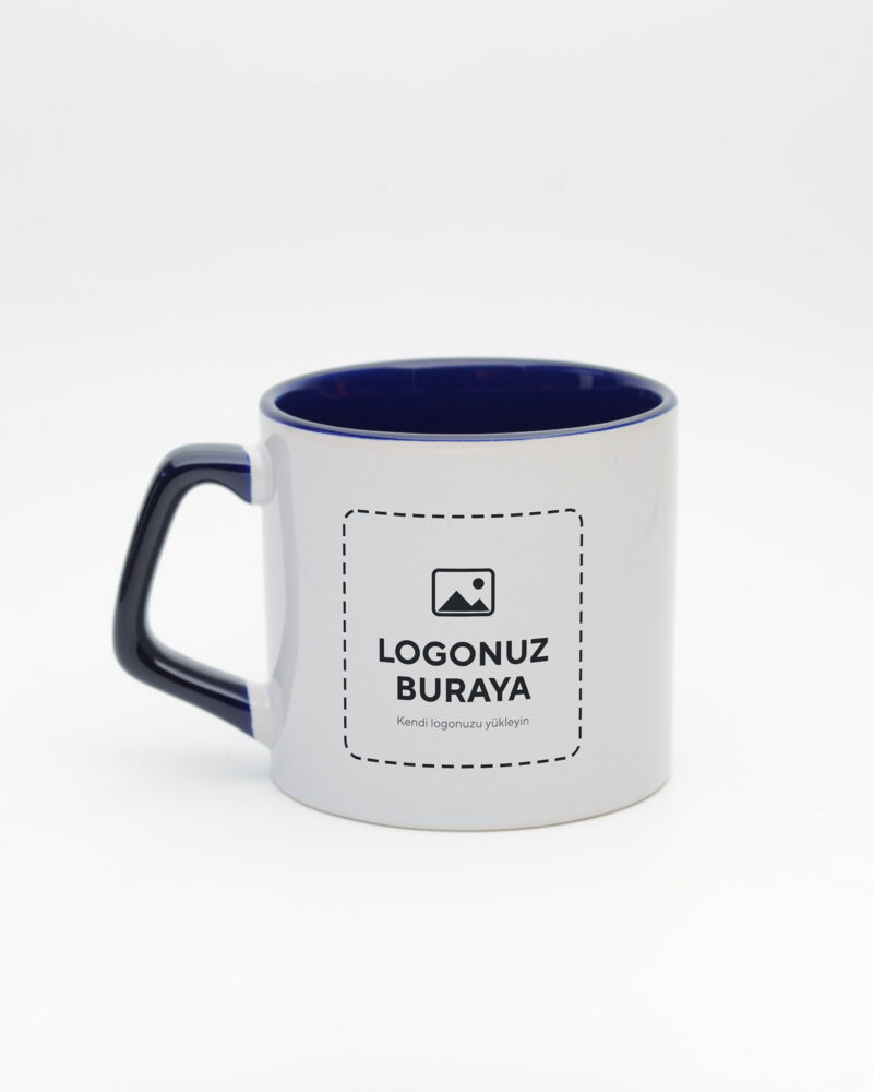 Logolu Moka Kupa lacivert
