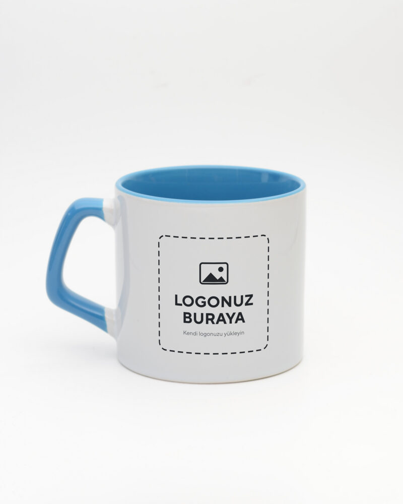 Logolu Moka Kupa mavi