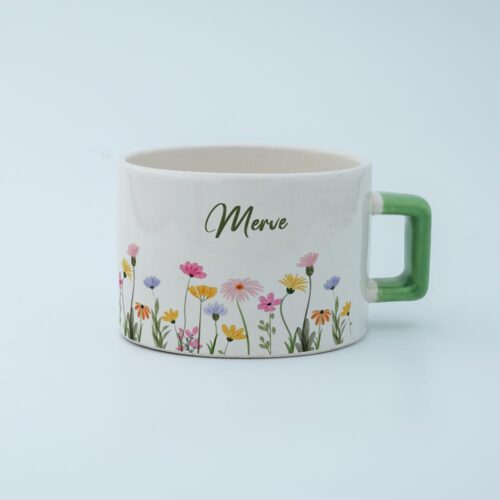 Çiçek Bahçesi İsimli Karekulp Fincan - Görsel 2