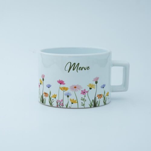 Çiçek Bahçesi İsimli Karekulp Fincan - Görsel 13