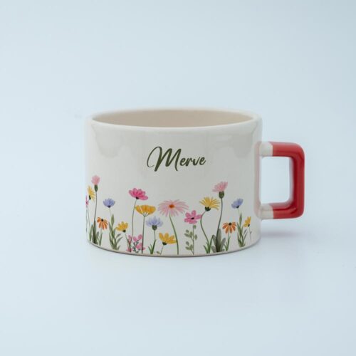 Çiçek Bahçesi İsimli Karekulp Fincan - Görsel 6