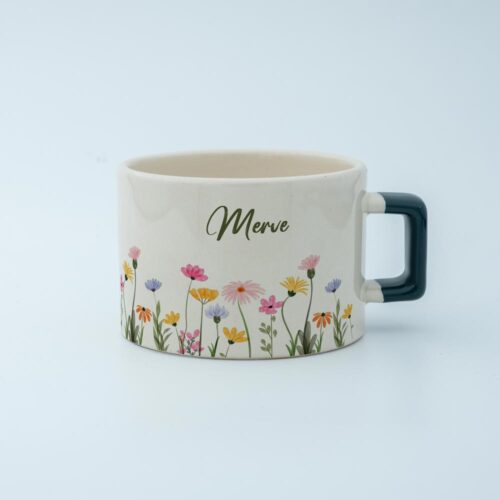 Çiçek Bahçesi İsimli Karekulp Fincan - Görsel 7