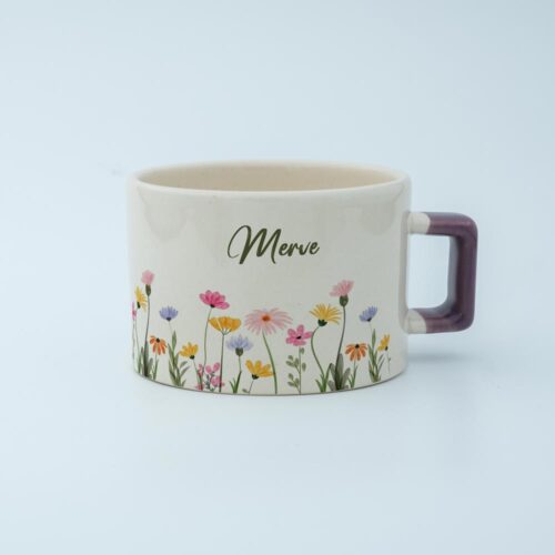 Çiçek Bahçesi İsimli Karekulp Fincan - Görsel 4