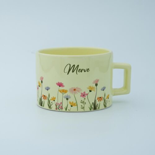 Çiçek Bahçesi İsimli Karekulp Fincan - Görsel 12