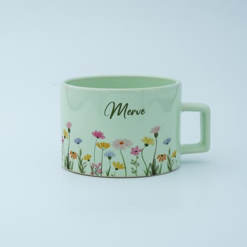 Çiçek Bahçesi İsimli Karekulp Fincan - Görsel 11