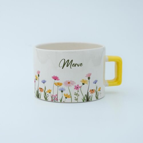 Çiçek Bahçesi İsimli Karekulp Fincan - Görsel 5